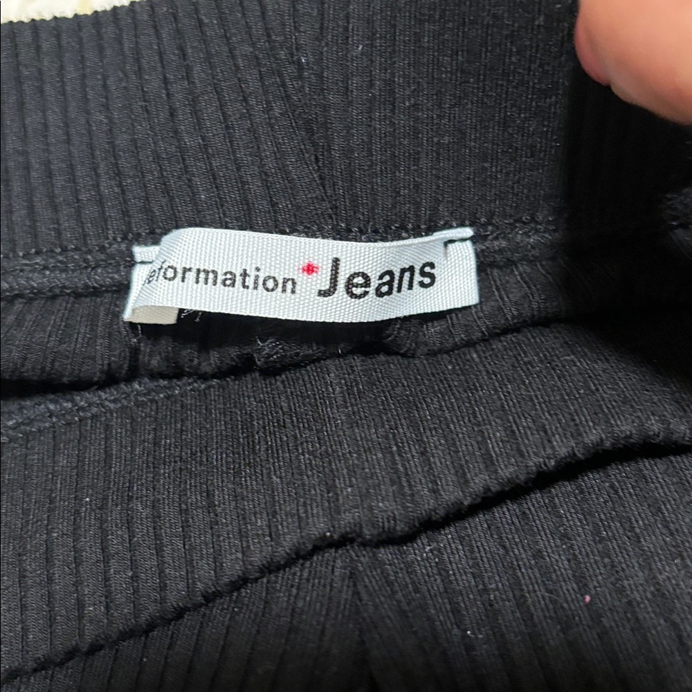 Black Ribbed Pants - Picture 2 of 5